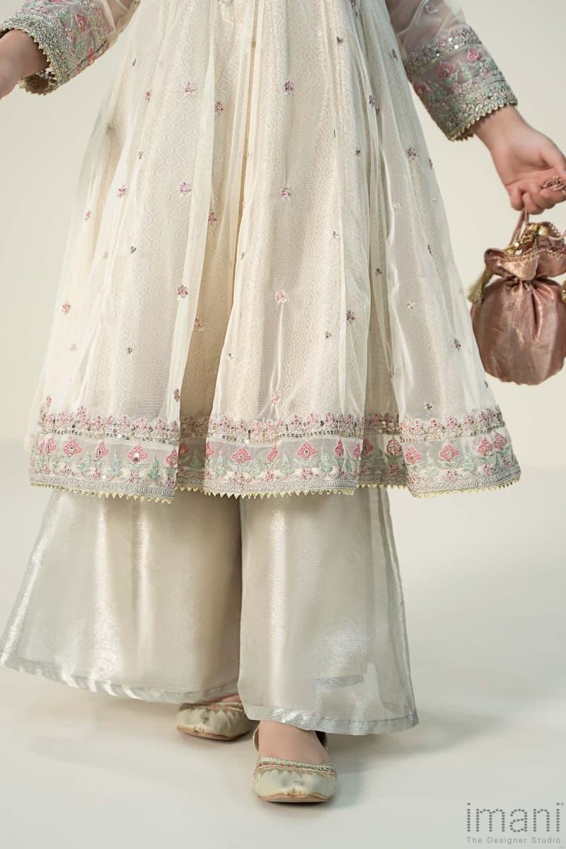 03 Piece Heavy Embroidered Chiffon Girls’ Suit – Ready to Wear