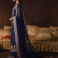 Royal Navy & Golden Glow – Luxury Embroidered Velvet Suit | Ready to Wear