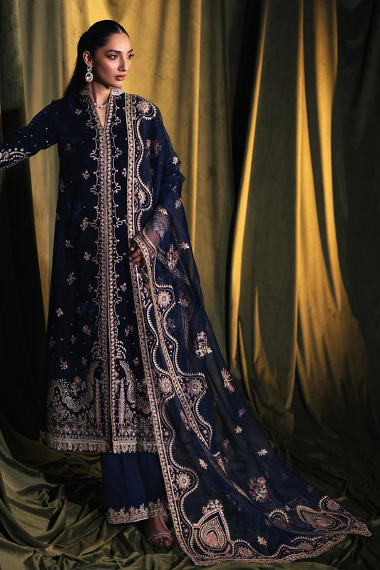 03-Piece Velvet Suit With Organza Dupatta | Ready To Wear