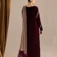 Elegant  Velvet Embroidered Ready-to-Wear 3-Piece Suit