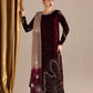 Elegant  Velvet Embroidered Ready-to-Wear 3-Piece Suit