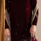 Elegant  Velvet Embroidered Ready-to-Wear 3-Piece Suit