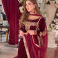 Luxury Embroidered Velvet 3-Piece Suit
